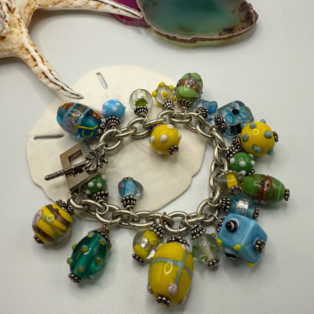 Lilly Pulitzer Blue and Yellow Beaded Bracelet